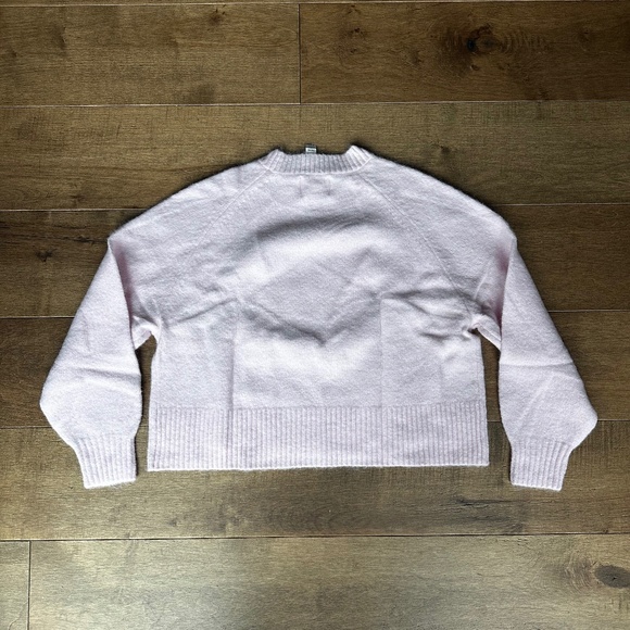 Victoria Secret PINK LoveShackFancy Boxy Sweater Pink Tulip Dog Bow Sz S NEW - Picture 3 of 7